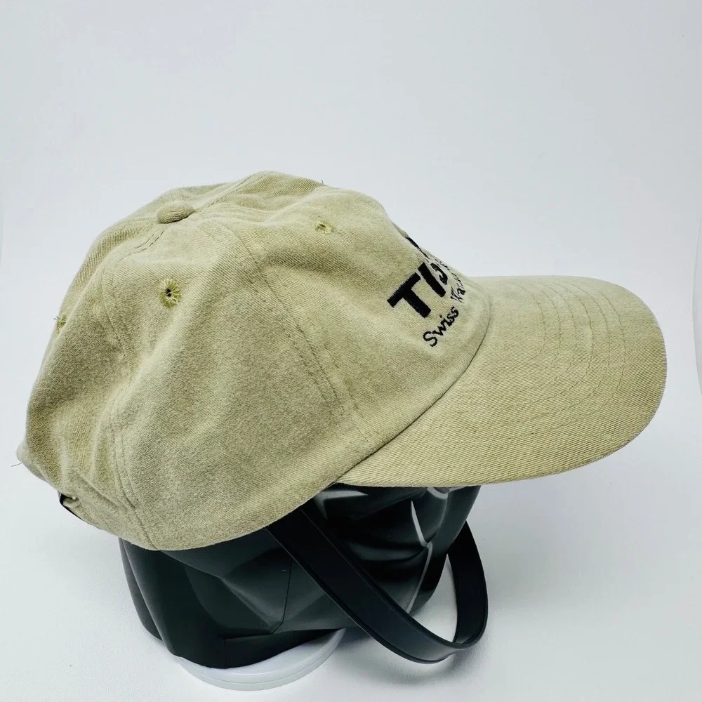 Tissot Swiss Watches Since 1853 Embroidered Khaki Tan Cotton Strapback Dad Hat